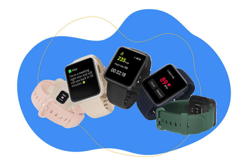 Вы можете увидеть различные цвета часов Xiaomi Mi Watch Lite